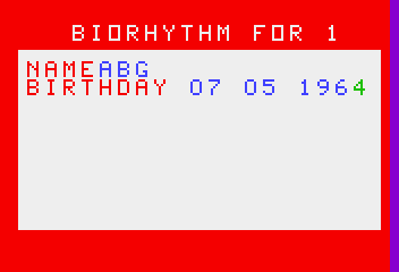 Biorhythm - Screenshot - Gameplay (North America) - 352x240