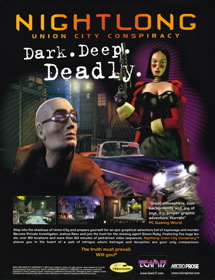 Nightlong: Union City Conspiracy - Advertisement Flyer - Front (United Kingdom) - 1691x2200