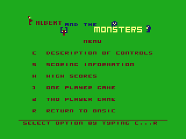 Albert and the Monsters - Screenshot - Game Select (United Kingdom) - 640x480