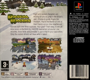 Rascal Racers - Box - Back (Europe) - 765x680