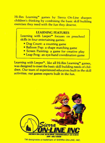 Learning with Leeper - Box - Back (North America) - 497x680