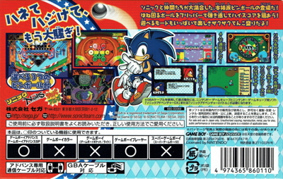 Sonic Pinball Party - Box - Back (Japan) - 1024x651