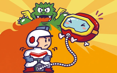 Dig Dug - Fanart - Box - Front (World) - 1014x638