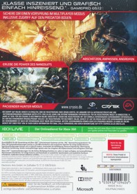 Crysis 3 - Box - Back (Germany) - 953x1347