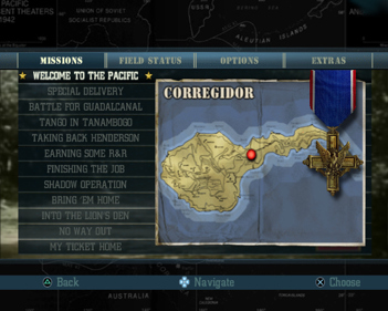 The History Channel: Battle for the Pacific - Screenshot - Game Select (World) - 640x512