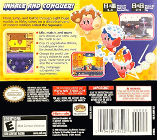 Kirby: Squeak Squad - Box - Back (North America) - 1295x1153
