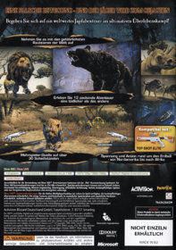 Cabela's Dangerous Hunts 2011 - Box - Back (Germany) - 906x1286