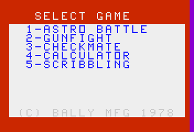 Astro Battle - Screenshot - Game Select (North America) - 352x240