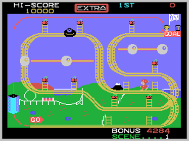 Mr. Do's Wild Ride - Screenshot - Gameplay (World) - 256x192