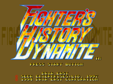 Fighter's History Dynamite - Screenshot - Game Title (Japan) - 608x448