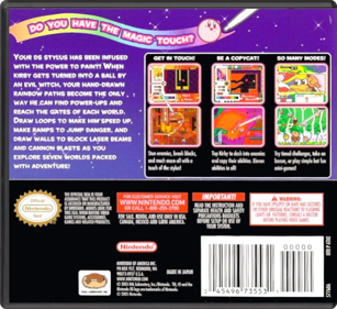 Kirby: Canvas Curse - Box - Back - Reconstructed (North America) - 774x708