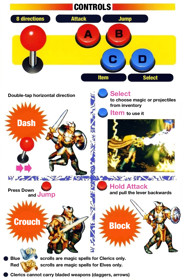 Dungeons & Dragons: Tower of Doom - Arcade - Controls Information (North America) - 982x1488