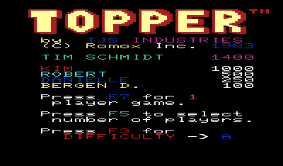 Topper - Screenshot - Game Title (North America) - 400x234