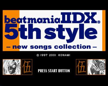 beatmania IIDX 5th Style: New Songs Collection - Screenshot - Game Title (Japan) - 640x512