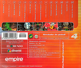 Pro Pinball: Timeshock! - Box - Back (Spain) - 2736x2298