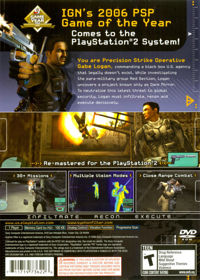 Syphon Filter: Dark Mirror - Box - Back (United States) - 800x1121