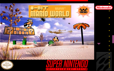 8-bit Mario World: Desert Mario - Fanart - Box - Front (World) - 1920x1202