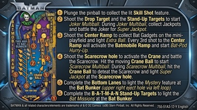 Batman (Stern) - Arcade - Controls Information (World) - 1376x768