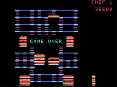 BurgerTime - Screenshot - Game Over (World) - 256x192