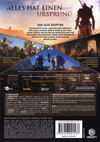 Assassin's Creed Origins - Box - Back (Germany) - 1169x1650