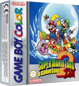 Super Mario Land 2: 6 Golden Coins DX - Box - 3D (Europe) - 644x695