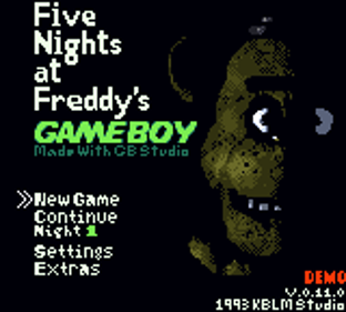 Five Nights at Freddy's GAMEBOY - Screenshot - Game Title (World) - 160x144