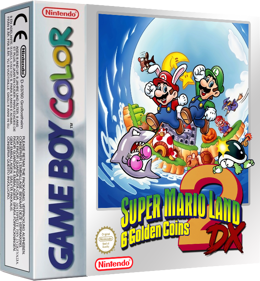 Super Mario Land 2: 6 Golden Coins DX - Box - 3D (Europe) - 644x696