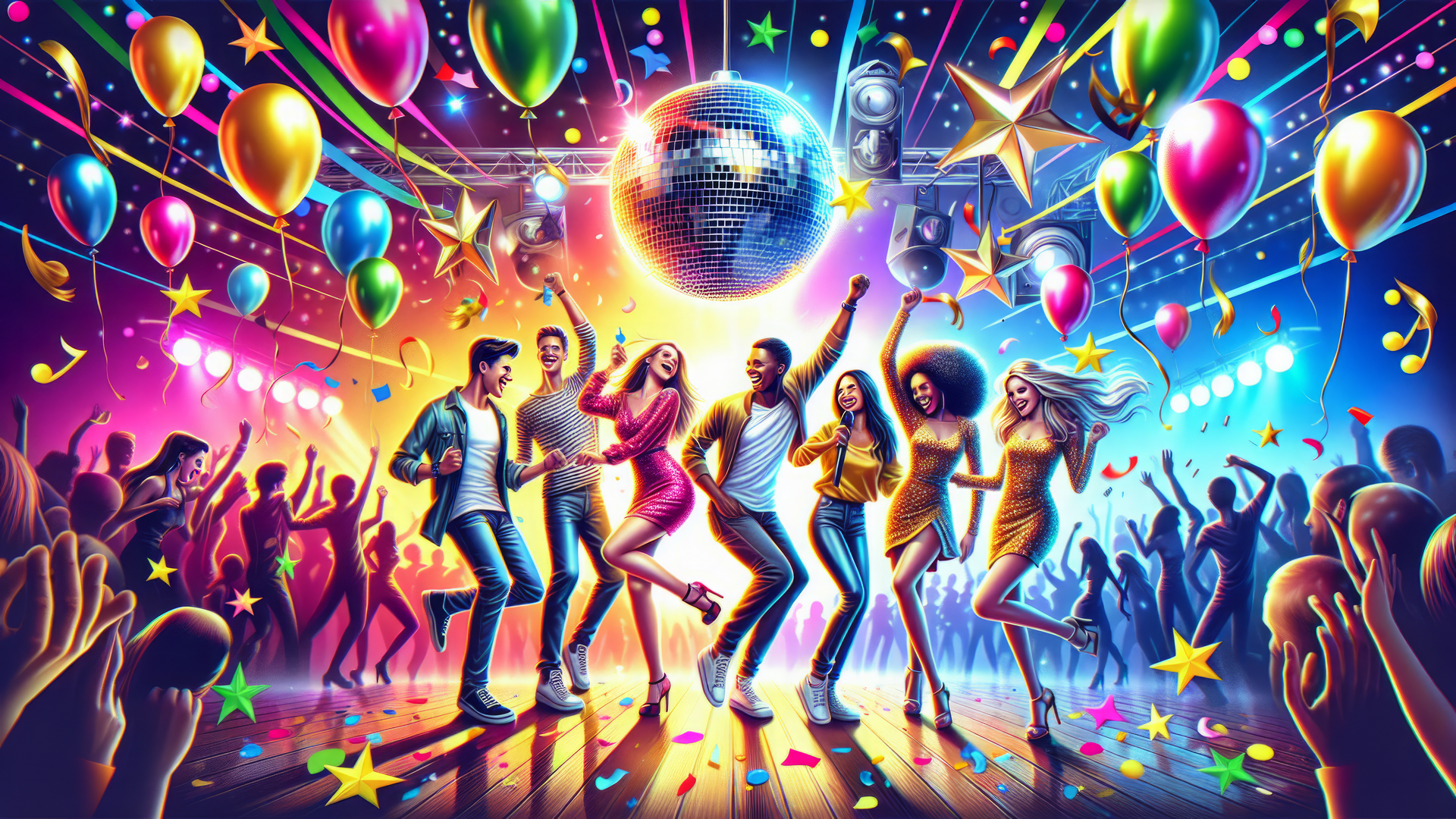 Illustration of Disco Dancing