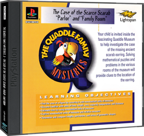 The Quaddle Family Mysteries 3: The Case of the Scarce Scarab: Parlor: Family Room - Box - 3D (North America) - 1409x1330