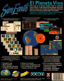 SimEarth: The Living Planet - Box - Back (Spain) - 1980x2515