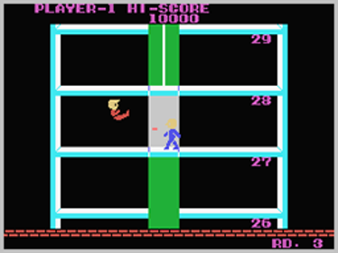 Elevator Action (Sega) - Screenshot - Gameplay (World) - 256x192