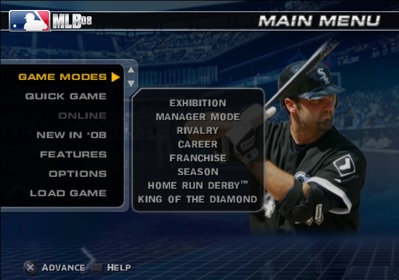 MLB 08: The Show - Screenshot - Game Select (North America) - 638x448