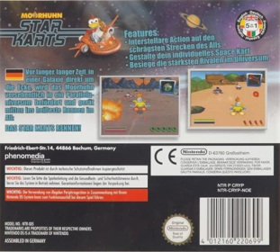 Crazy Chicken: Star Karts - Box - Back (Germany) - 672x606