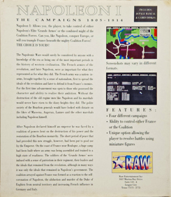 Napoleon I: The Campaigns 1805-1814 - Box - Back (North America) - 1092x1251