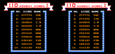 Vs. Ice Climber Dual - Screenshot - High Scores (Japan) - 514x240