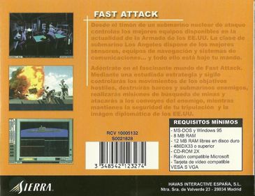 Fast Attack: High Tech Submarine Warfare - Box - Back (Spain) - 1040x800