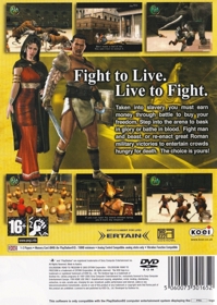 Colosseum: Road to Freedom - Box - Back (Europe) - 640x900