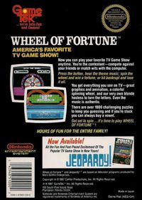 Wheel of Fortune - Box - Back (North America) - 570x800