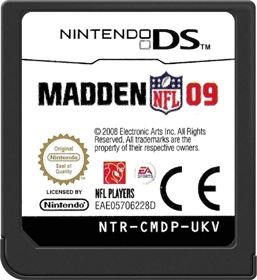 Madden NFL 09 - Cart - Front (Europe) - 517x564