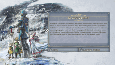 Dragon Quest I & II HD-2D Remake - Screenshot - Game Select (World) - 1920x1080