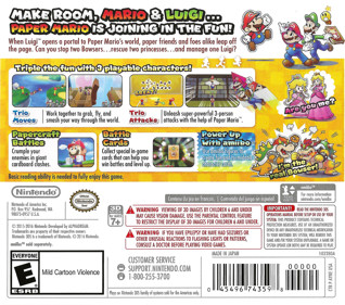 Mario & Luigi: Paper Jam - Box - Back (North America) - 3080x2720