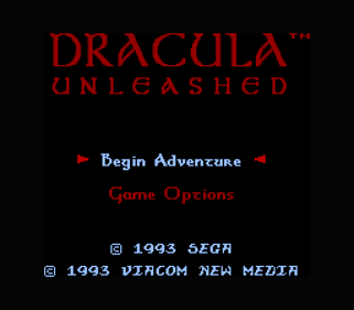 Dracula Unleashed - Screenshot - Game Title (World) - 512x448
