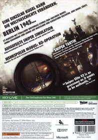 Sniper Elite V2 - Box - Back (Germany) - 947x1357