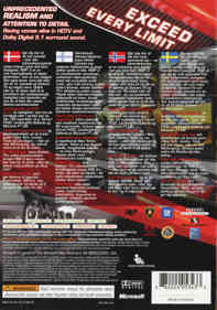 Project Gotham Racing 3 - Box - Back (Europe) - 6031x8600