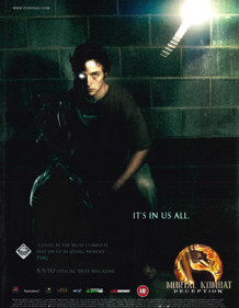 Mortal Kombat: Deception - Advertisement Flyer - Front (United Kingdom) - 2517x3240