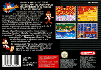 Bubsy in: Claws Encounters of the Furred Kind - Box - Back (Spain) - 2472x1728