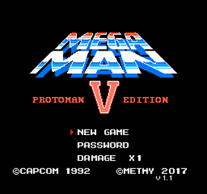 Mega Man 5: Proto Man Edition - Screenshot - Game Title (North America) - 256x240