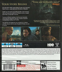 Game of Thrones: A Telltale Games Series - Box - Back (North America) - 928x1080