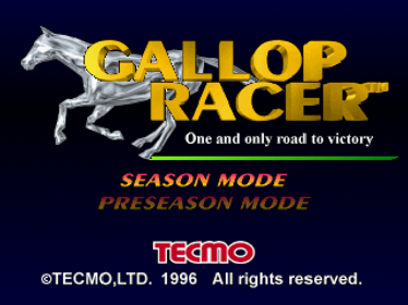 Gallop Racer (Japan) - Screenshot - Game Title (Japan) - 640x480