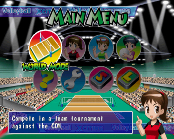 Volleyball Xciting - Screenshot - Game Select (World) - 640x512